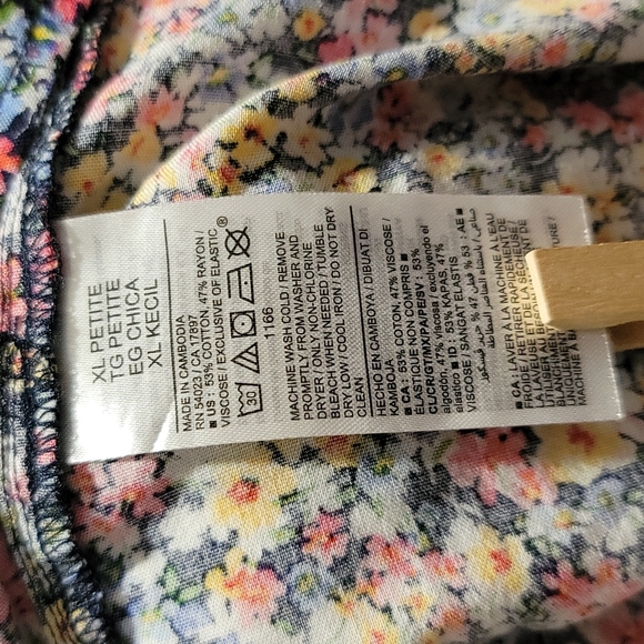 OLD NAVY DITSY FLORAL MINI DRESS   CAMI TANK TOP BOHEMIAN RUFFLE HEM XL PETITE - Picture 9 of 12